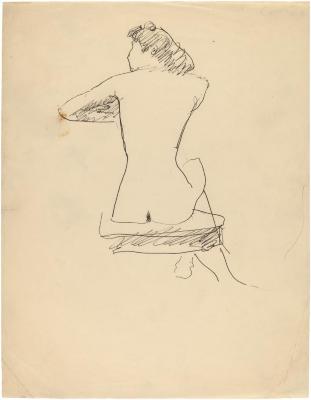 [Seated female nude]