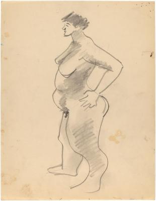 [Standing female nude]