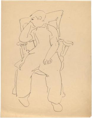 [Boy in rocking chair]