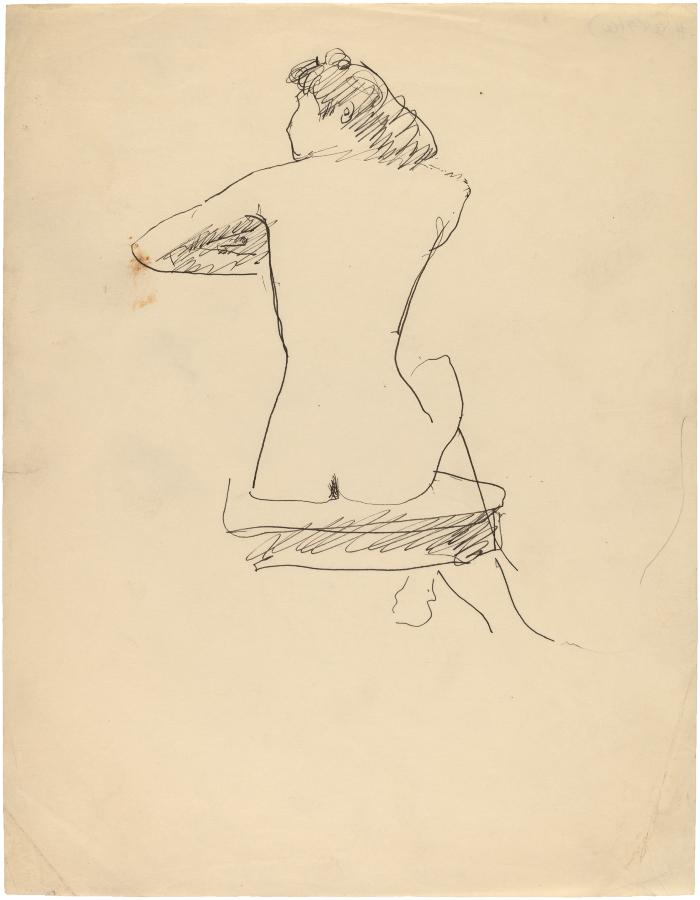 [Seated female nude]