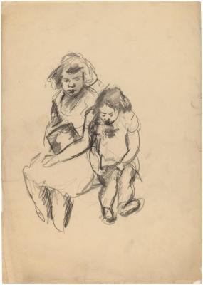 [Seated girl and young woman]