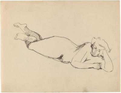 [Reclining female nude]
