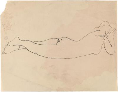 [Reclining female nude]