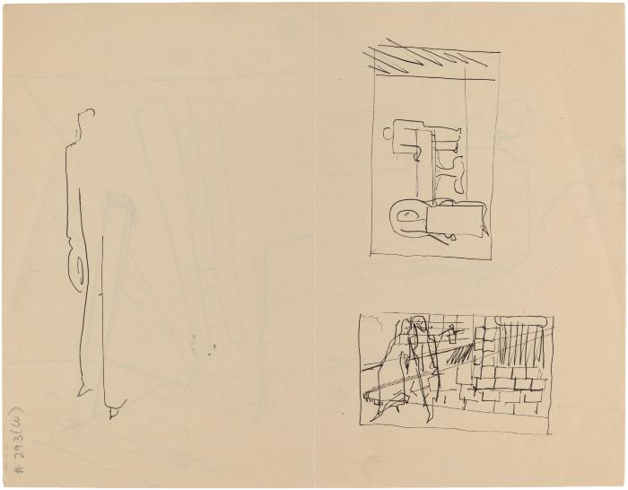 [Figure study, partial / interior with figures / street scene with figures]