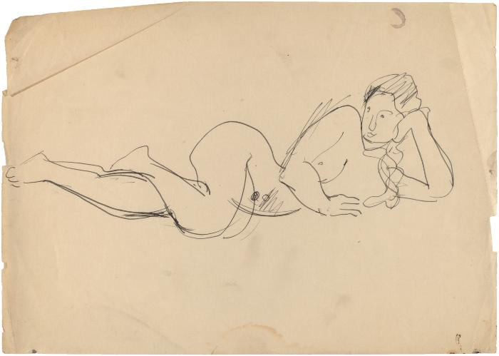 [Reclining female nude]