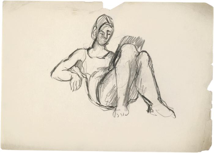 [Reclining woman reading]