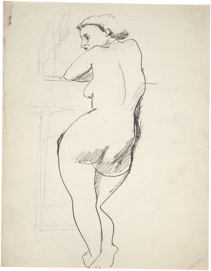 [Standing female nude]