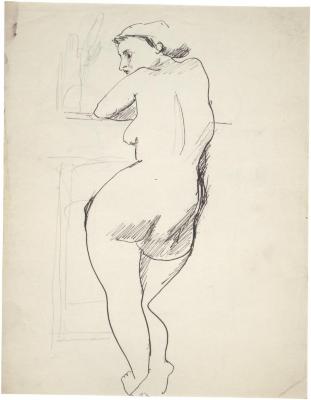 [Standing female nude]