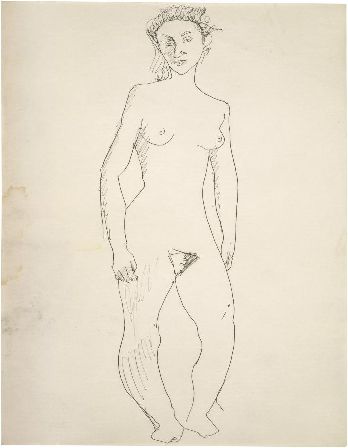 [Standing female nude]