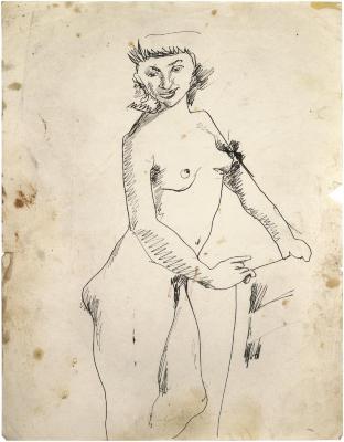 [Standing female nude]