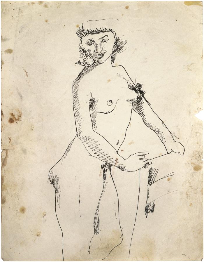 [Standing female nude]