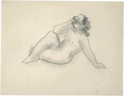[Seated female nude]