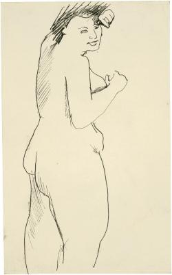 [Standing female nude]