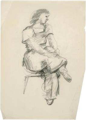 [Seated woman]