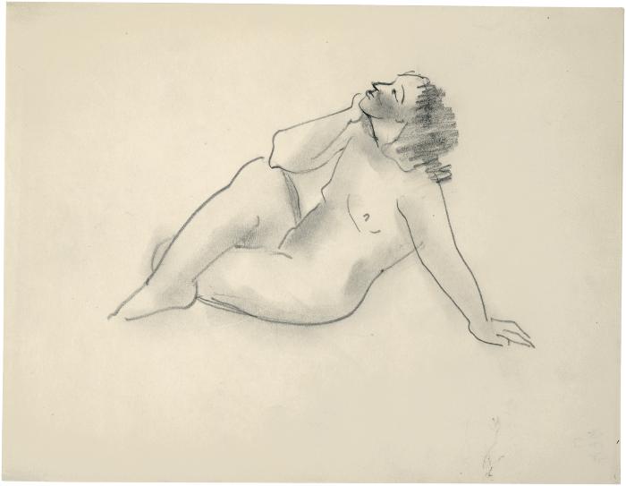 [Seated female nude]