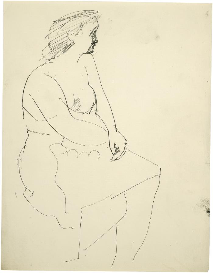 [Seated woman]