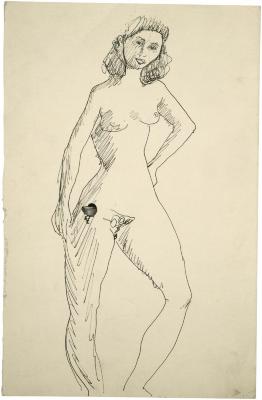 [Standing female nude]