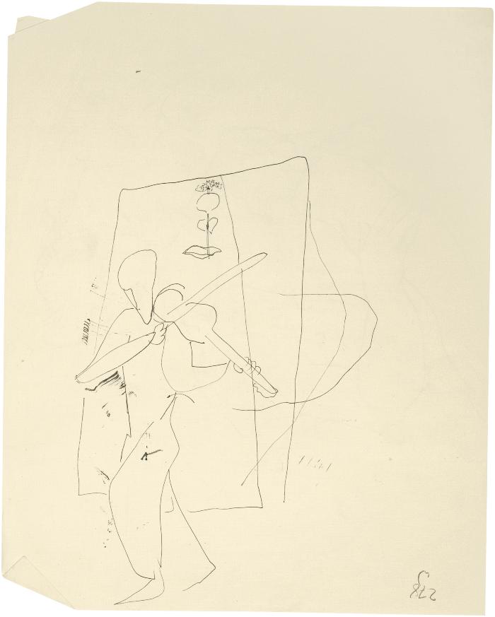 [Standing man playing violin]