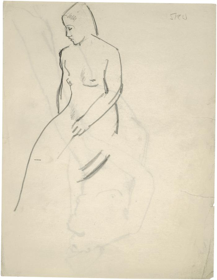 [Seated female nude]
