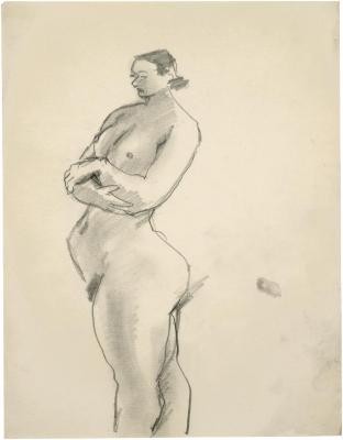 [Standing female nude]