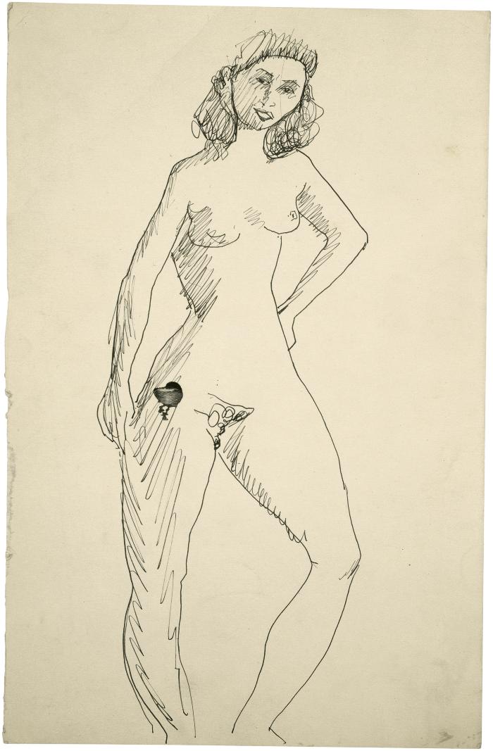 [Standing female nude]