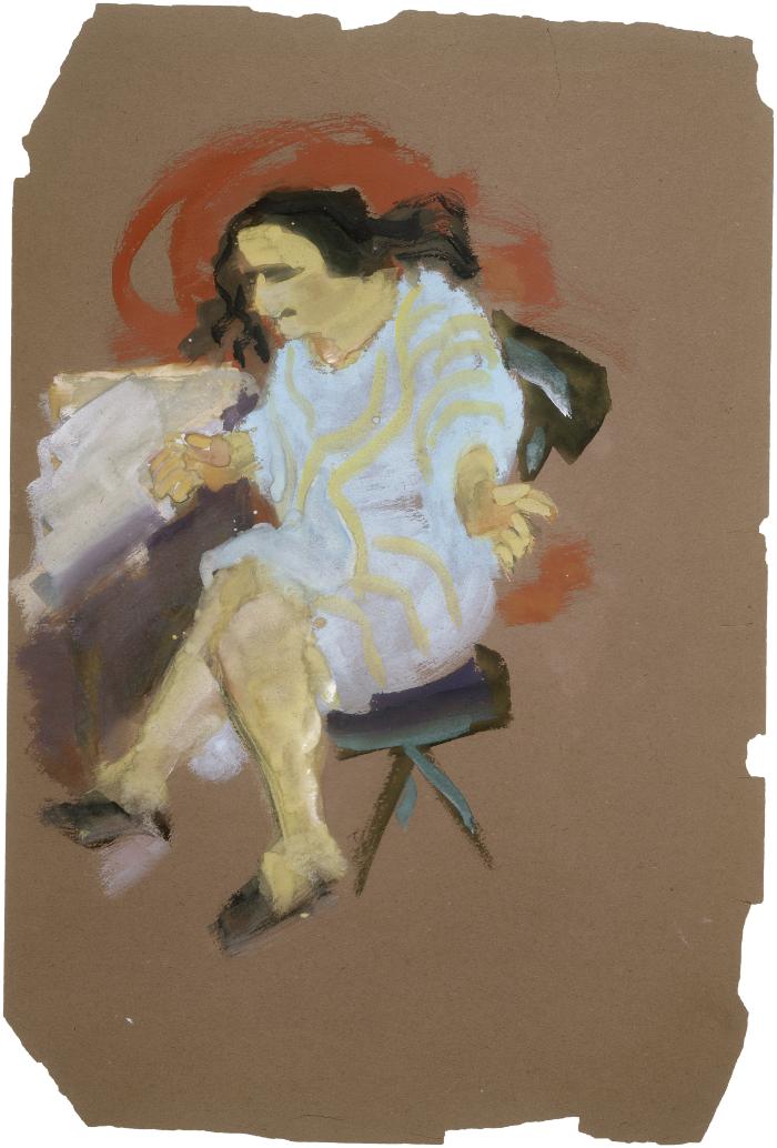 [Seated woman]