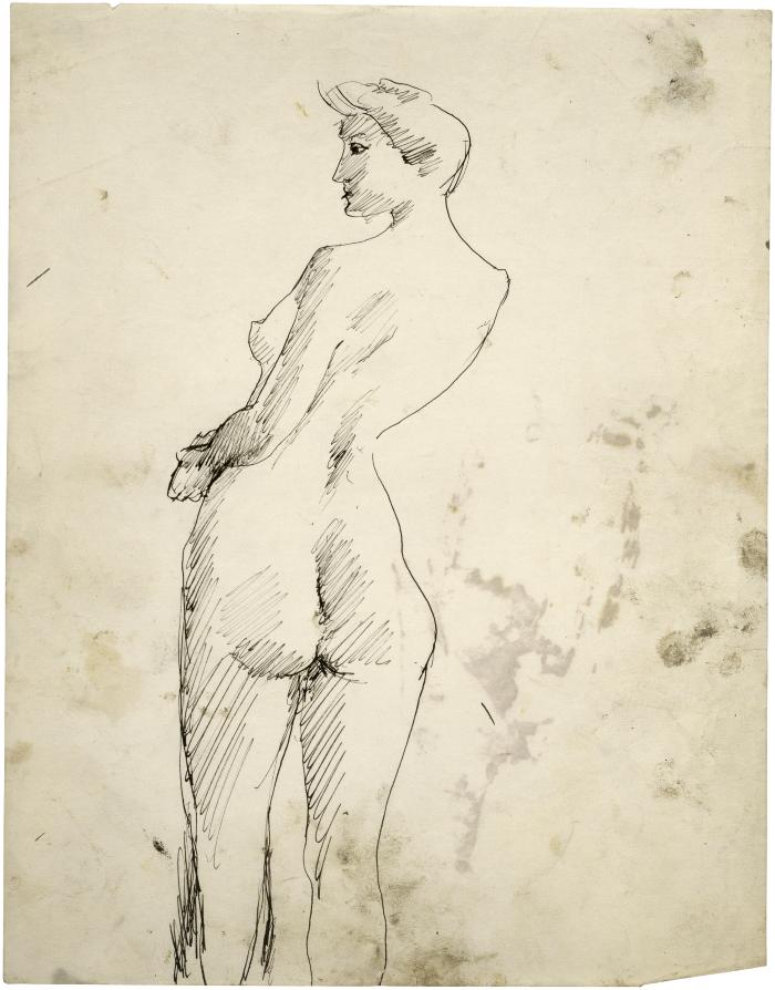 [Standing female nude]