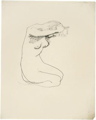 [Kneeling female nude]