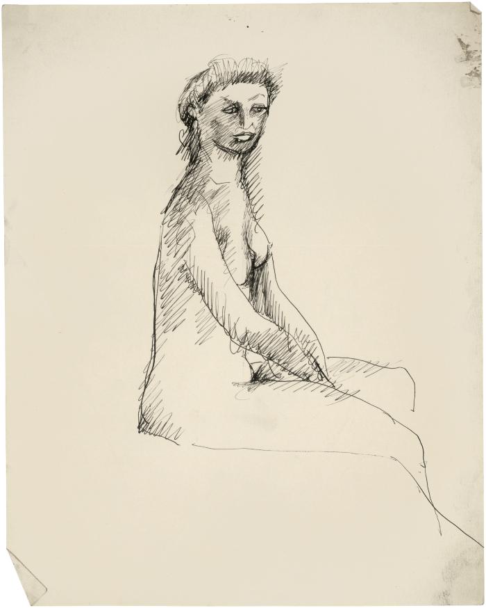 [Seated female nude]