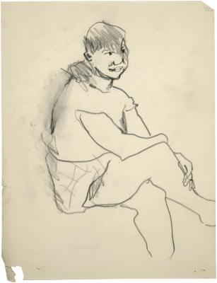[Seated woman]