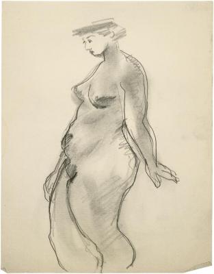 [Standing female nude]