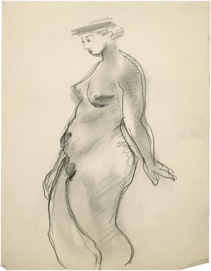 [Standing female nude]