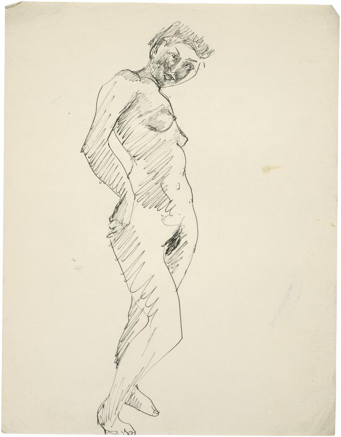 [Standing female nude]