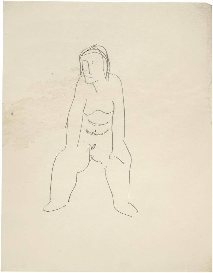 [Seated female nude]