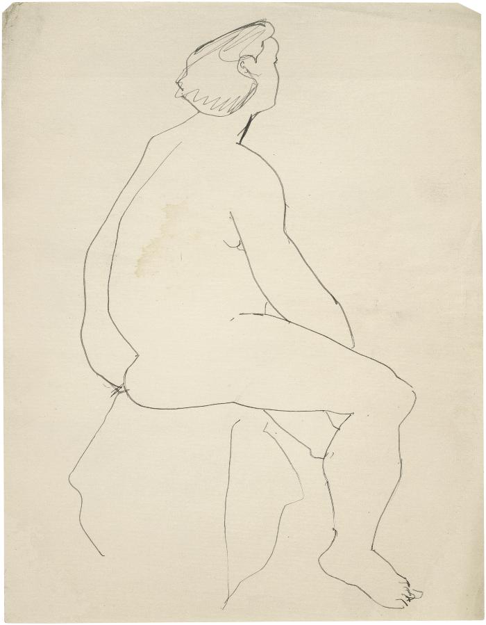 [Seated female nude]