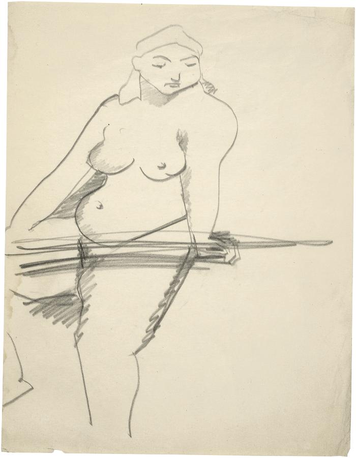 [Seated female nude]