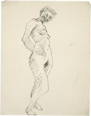 [Standing female nude]