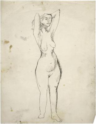 [Standing female nude]