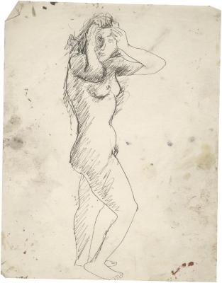 [Standing female nude]