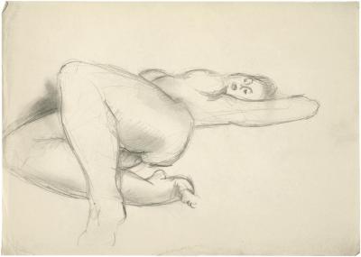 [Reclining female nude]