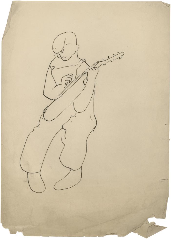 [Seated boy with mandolin]