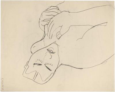 [Bust of reclining man]