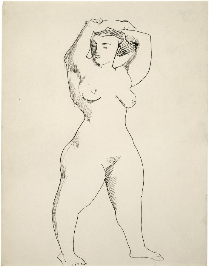[Standing female nude]