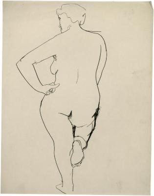 [Standing female nude]