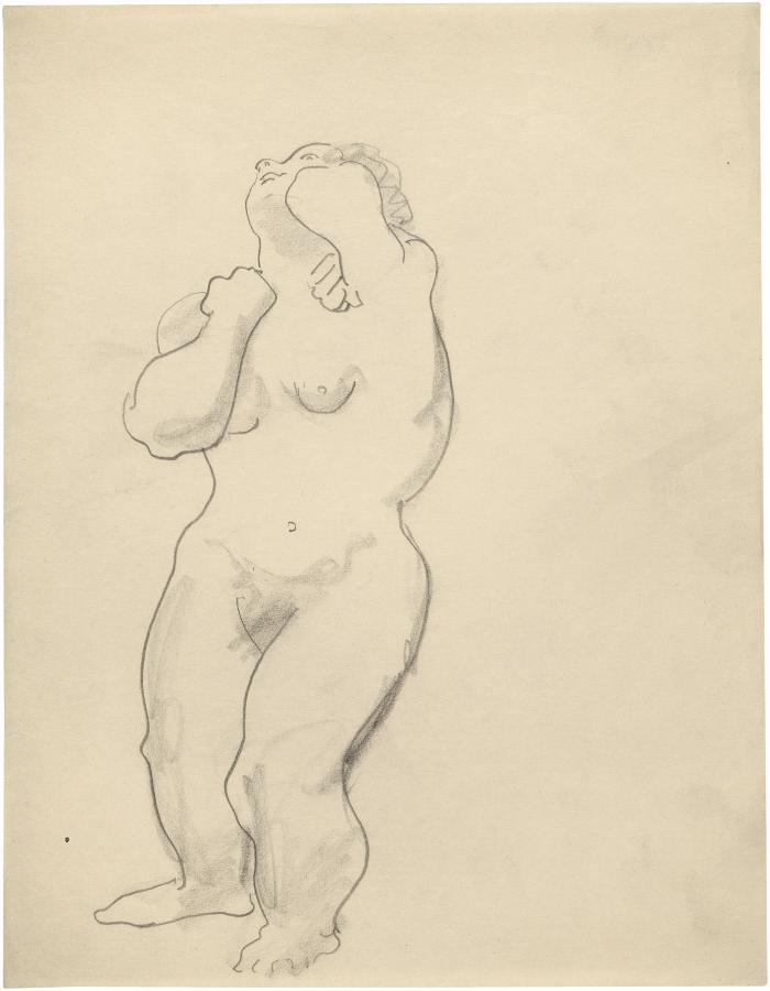 [Standing female nude]