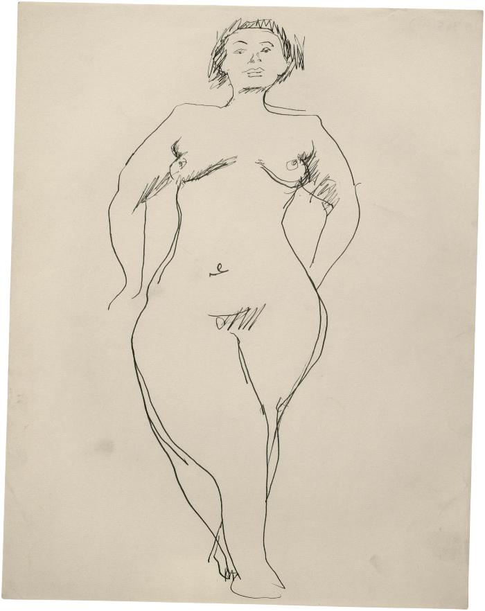 [Standing female nude]