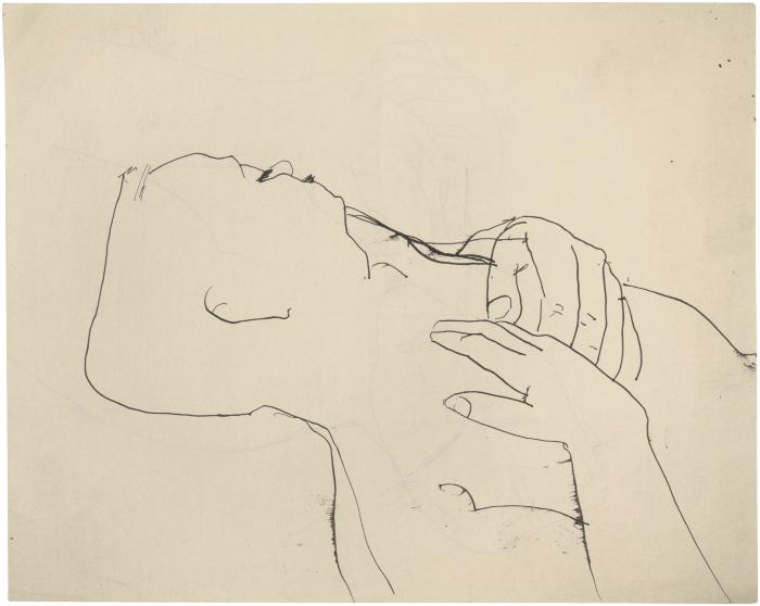 [Bust of reclining man]