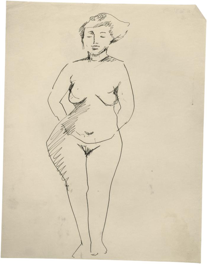 [Standing female nude]