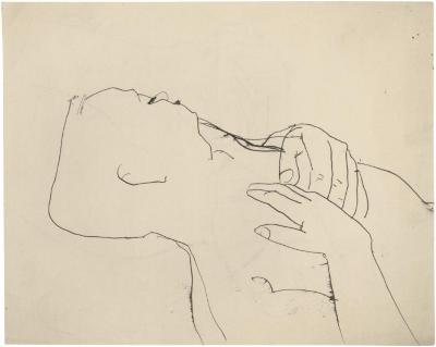 [Bust of reclining man]