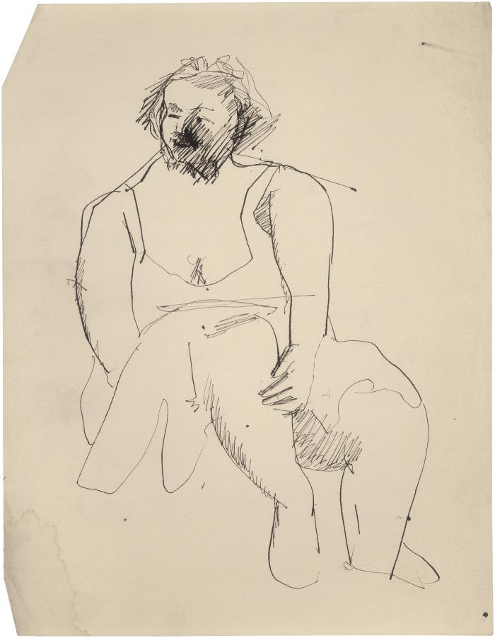 [Seated woman]